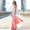 S-XXL Plus Size Women Elegant Dress Crochet Lace Chiffon Beach Dress 2018 Sexy Sleeveless Long Party Maxi Dresses Vestidos