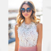S-XXL Plus Size Women Elegant Dress Crochet Lace Chiffon Beach Dress 2018 Sexy Sleeveless Long Party Maxi Dresses Vestidos