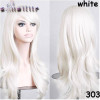 S-noilite Long Wavy Cosplay Red Green Puprle Pink Black Blue Sliver Gray Blonde Brown Synthetic Hair Wigs