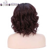S-noilite Natural Hairline Glueless Heat Resistant Fiber Ombre Hair Wigs for Women Swiss Body Wave Synthetic Lace Front Wig