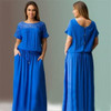 S-6XL Short Sleeve Lace Summer Dress Big Sizes New Arrival Women Summer Plus Size Long Dress Maxi Party Dress Vintage Vestidos