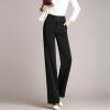 S-6XL Plus Size Womens Pants Spring Autumn Women Wide Leg office Pants High Waist Ladies Pants Black Formal Straight Trousers