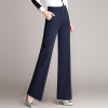 S-6XL Plus Size Womens Pants Spring Autumn Women Wide Leg office Pants High Waist Ladies Pants Black Formal Straight Trousers