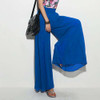 2017 New Fashion Design High Waist Chiffon Long Pants Solid Color Loose Lady Wide Leg Pants Women All Match Clothes