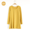 2017 New Fashion Clothes Spring Women Dress 100% Cotton  Autumn Winter Dress Female Long Sleeve Dress O-Neck Woolen Dresses A006