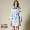 2017 New Fashion Bur Trench Coat For Women Slim Long Style Double Breasted Full Sleeve Autumn Trench Coat Women