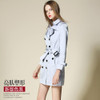 2017 New Fashion Bur Trench Coat For Women Slim Long Style Double Breasted Full Sleeve Autumn Trench Coat Women