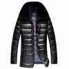 2017 New Men's PU Leather Down Jacket Men coat Fox Fur collar Coat Men Leather Jackets Coats Winter Down Coat Warm Parka