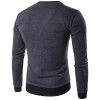 2017 new men's fashion slim long sleeved sweater coat color placket