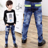 Fashion Baby Boy Cowboy Jeans Kids Pant Double-Breasted Jeans Long Legging Trousers Children Autumn Winter Pants Clothing