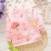 Fashion Autumn Winter Baby Infants Girls Children Kid's Heart Lace Velvet Outwear Coat Jackets Cardigan S2218
