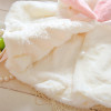 Fashion Autumn Winter Baby Girls Fleece Faux Fur Hooded Rabbit Ear Cloak Cape Kids Hoody Jacket Coat Cardigans Outwear MT1356