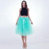 Fashion and Elegant 7 Layers 65CM Midi Tulle Skirts Womens 2017 Summer Tutu Skirt Women Wedding Underskirt Petticoat Falda Tul