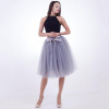 Fashion and Elegant 7 Layers 65CM Midi Tulle Skirts Womens 2017 Summer Tutu Skirt Women Wedding Underskirt Petticoat Falda Tul