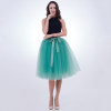 Fashion and Elegant 7 Layers 65CM Midi Tulle Skirts Womens 2017 Summer Tutu Skirt Women Wedding Underskirt Petticoat Falda Tul