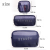 Fashion 3pcs / Set Transparent Mesh Cosmetic Bag Women Travel Beauty Cosmetics Organizer Necessity Cosmetic Bag Free Shipping