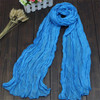 Fashion 20Colors Candy Colors Soft Trendy Long Voile Scarfs Winter Warm Scarf Women Scarf Shawl Blue