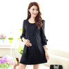 Fashion 2018 spring pregnancy dress loose maternity dresses red pink maternity blouse lace hollow pregnant women dresses