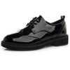 2017 Retro Oxfords Brogue Women Shoes Fashion Patent Leather Platform Casual Shoes Round Toe Flats Lace Up Plus Size 40 WFS521