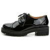 2017 Retro Oxfords Brogue Women Shoes Fashion Patent Leather Platform Casual Shoes Round Toe Flats Lace Up Plus Size 40 WFS521