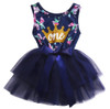 2017 Princess Baby Dress Newborn Infant Baby Girl Clothes Floral Crown Print Tutu Ball Gown Party Dresses for 0-24M Children