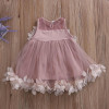 2017 Princess Baby Girls Dress Summer Sleeveless Floral Tutu Ball Gown Child Party Dresses Vestidos Clothes 0-7Y