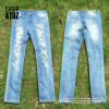 catonATOZ 2074 New Women`s Distressed Mid High Waist Jeans Cotton Denim Pants Stretch Womens Ripped Skinny Jeans For Female