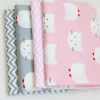 Cat Wave Printing 100% Cotton Patchwork Fabric for DIY Sewing Quilting Tissue Kids Bedding Textiles Tilda Doll Cloth Fabric