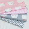 Cat Wave Printing 100% Cotton Patchwork Fabric for DIY Sewing Quilting Tissue Kids Bedding Textiles Tilda Doll Cloth Fabric