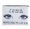CAT EYE 3D Printing simple makeup bag neceser 2017 New who cares Cosmetic case women trousse de maquillage organizer pencil case