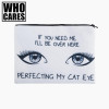 CAT EYE 3D Printing simple makeup bag neceser 2017 New who cares Cosmetic case women trousse de maquillage organizer pencil case