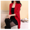 Casual Woolen Women Cardigans Women Sweaters Red Gray Shawl Batwing Sleeves Lady Knit Sweater Coat