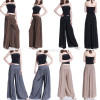 Casual Womens Elastic Waist Loose Long Culottes Wide Leg Pant Trouser Sweatpants