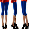 Casual Women Seamless Solid Stretch Skinny Cropped To the Calf Legging Half Pants