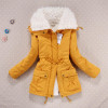 Casual Women Lamb Wool Warm Winter Overcoat Jacket Coat Outwear Lapel Parka S-XL