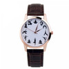 Casual Watch YOGA Pattern Printed Watch Analog Round Case Dial Leather Pin Buckle Quartz Wrist Watch For Women Men J73