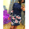 2017 Autumn Printed Floral Long sleeve Sheath dress O-neck Bodycon Mini dresses Party wear dresses 2017 Autumn Printed Floral Long sleeve Sheath dress O-neck Bodycon Mini dresses Party wear dresses