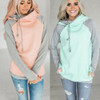 2017 Autumn Plus Size Hoodie Sweatshirt Women Patchwork Hoodies Women Sweatshirt Long Sleeve Streetwear Hooded Sweatshirt