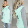 2017 Autumn Plus Size Hoodie Sweatshirt Women Patchwork Hoodies Women Sweatshirt Long Sleeve Streetwear Hooded Sweatshirt