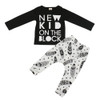 2017 Autumn New s baby Romper baby boy clothes long-sleeved letter T-shirt+pants newborn baby girl clothing