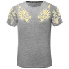 2017 Autumn new high-end men's brand t-shirt fashion Slim Dragon printing atmosphere t shirt Plus size short-sleeved TX141-R