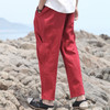 2017 Autumn New Arrival Cotton and Linen Mens Dress Casual Pants Men 100% Flax Long Pants Harem Pants Chinese Style D196
