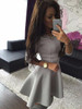2017 Autumn Mini Black Plain Pleated Round Sexy Club Party O-Neck Fashion Casual Round Dress A-Line Bandage Dress Half Women