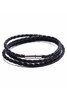 Something Strong Black Vegan Leather Bracelet