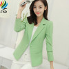 Solid Women Blazers 2017 Spring Long Sleeve Single Button Slim Blazer Jackets Business Formal Office Suits Wear Plus Size Blaser