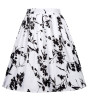 Skirts Womens Fashion Floral Print Pleated Retro Vintage 50s Skirts Pinup 60s Cotton Summer Rockabilly High Waist Women Skirt
