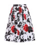 Skirts Womens Fashion Floral Print Pleated Retro Vintage 50s Skirts Pinup 60s Cotton Summer Rockabilly High Waist Women Skirt
