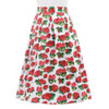 Skirts Womens Fashion Floral Print Pleated Retro Vintage 50s Skirts Pinup 60s Cotton Summer Rockabilly High Waist Women Skirt