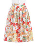 Skirts Womens Fashion Floral Print Pleated Retro Vintage 50s Skirts Pinup 60s Cotton Summer Rockabilly High Waist Women Skirt