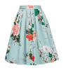 Skirts Womens Fashion Floral Print Pleated Retro Vintage 50s Skirts Pinup 60s Cotton Summer Rockabilly High Waist Women Skirt